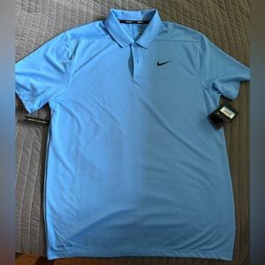 Nike Men's Light Blue Polo Golf Shirt brand new